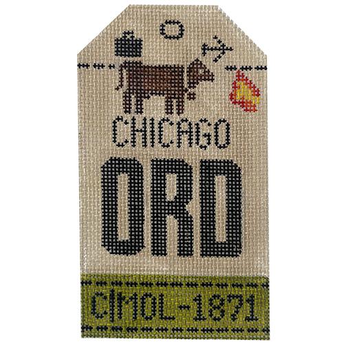 Chicago ORD Retro Travel Tag: A Must-Have for Adventurous Travelers