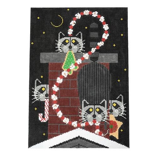 Enchanting Christmas Capers Needlepoint Canvas