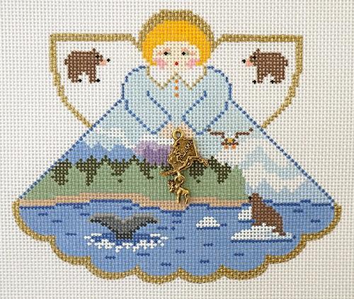 Enchanting Alaska Angel Needlepoint Canvas