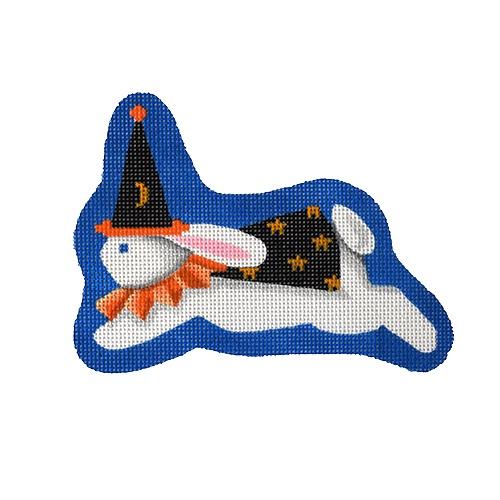 Enchanting Bunny Witch Needlepoint Canvas