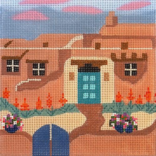 Adobe - Handpainted Needlepoint Canvas by Melissa Prince Designs