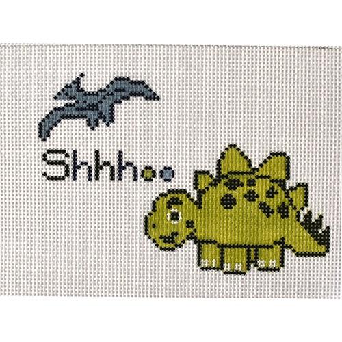 Enchanting Dinosaurs Baby Sleeping Needlepoint Canvas