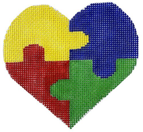 Heartfelt Autism Puzzle Needlepoint