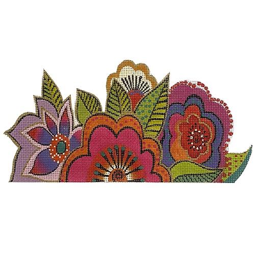 Enchanting Celestial Floral Needlepoint Canvas