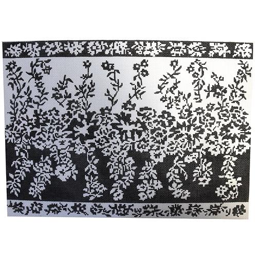 Stunning Black & White Tessalation Needlepoint Canvas