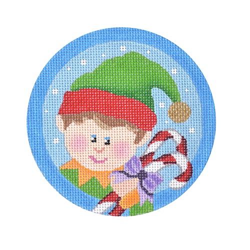 Charming Boy Elf Needlepoint Canvas