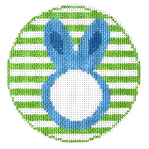 Blue Bunny Monogram Round - A Captivating Canvas!