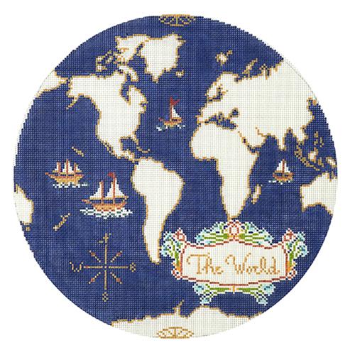 Navy Atlas Pillow - A Stylish Sleep Companion