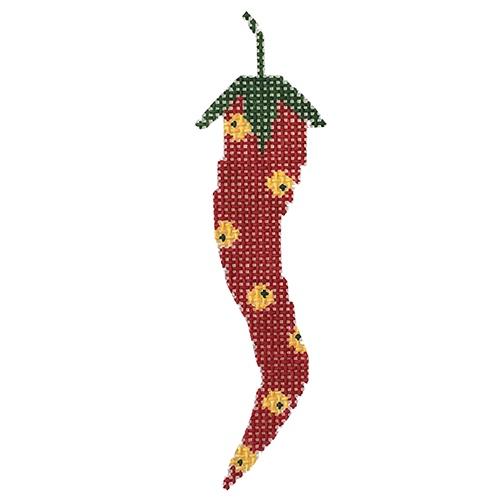 Exquisite Chili Flowers Handpainted Needlepoint Canvas