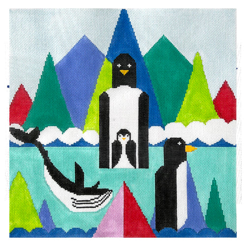 Enchanting Antarctica Life Needlepoint Canvas