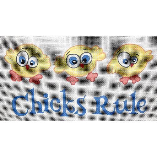 Chicks Rule - Empowering Needlepoint Canvas