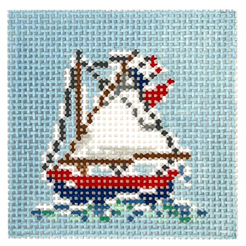 Charming Boat Cap Needlepoint Canvas