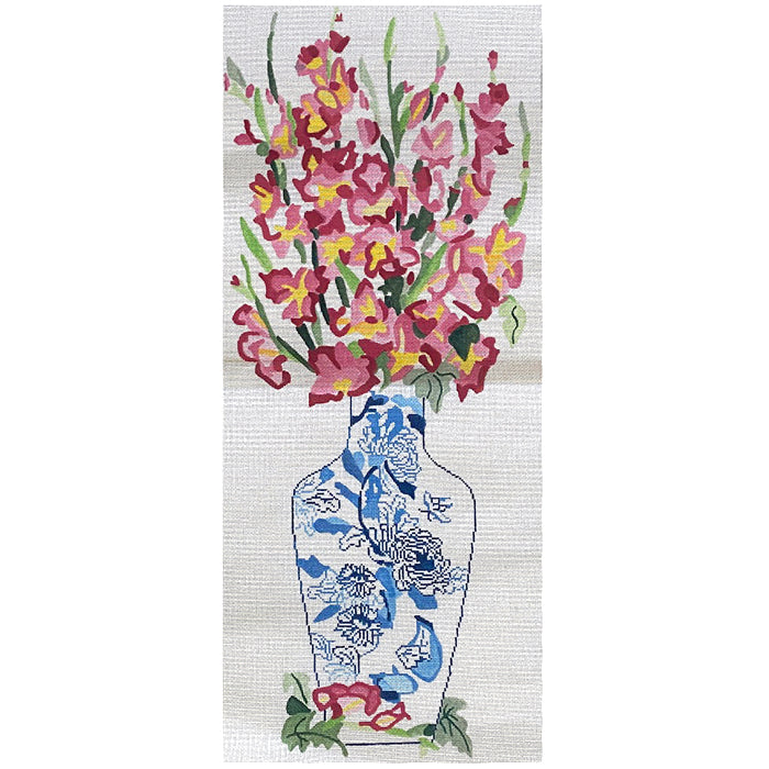 Exquisite Chinese Vase with Stunning Gladiolus