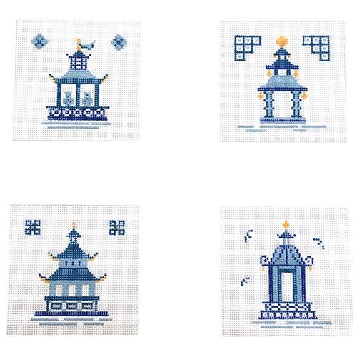 Exquisite Asian Hand - painted Coasters