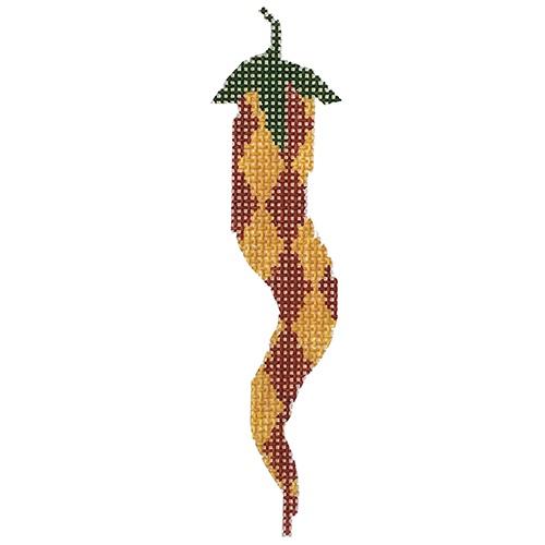 Exquisite Chili Diamonds Handpainted Needlepoint Canvas