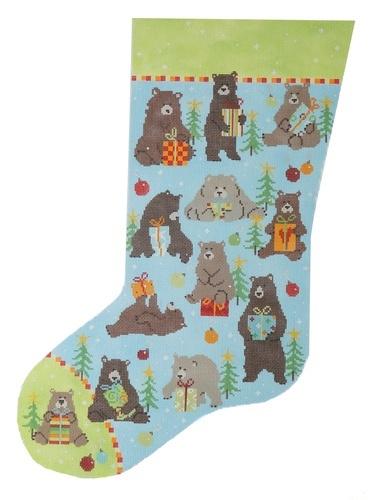 Charming Bear Christmas Stocking