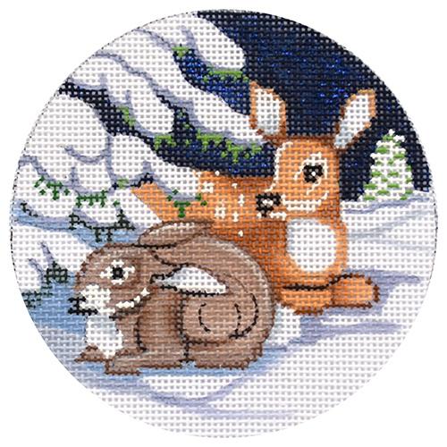 Charming Bunny and Deer Ornament