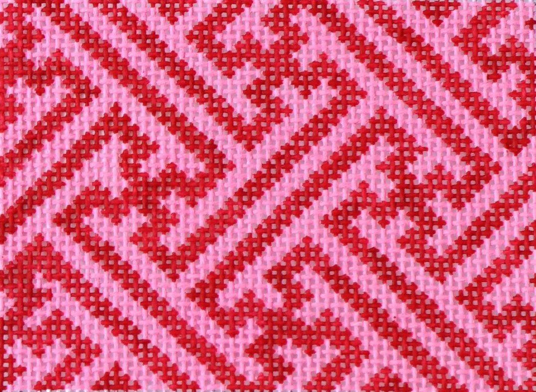 Exquisite Red & Pink Chinoiserie Lattice Insert