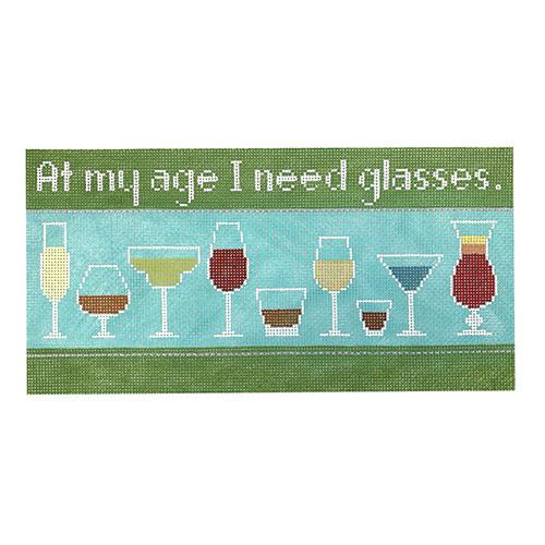 Adorable Needlepoint Canvas for Aging Eyes: At My Age I Need Glasses on 13