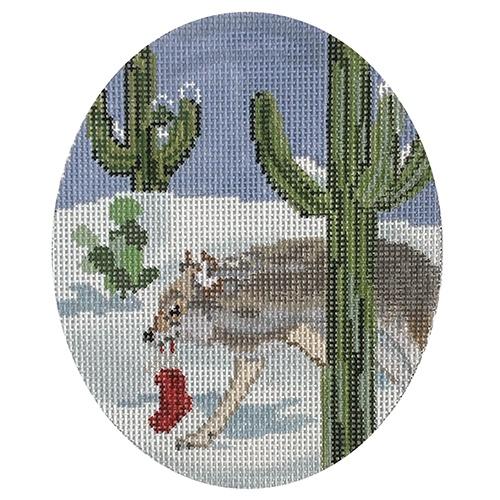 Stunning Coyote Needlepoint Canvas