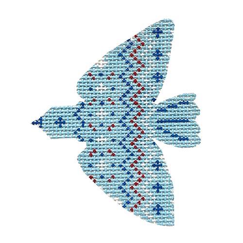 Charming Blue Bird Ornament (HTD) - Handpainted Delight