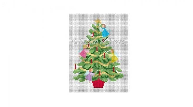 Enchanting Angel Tree Needlepoint Canvas
