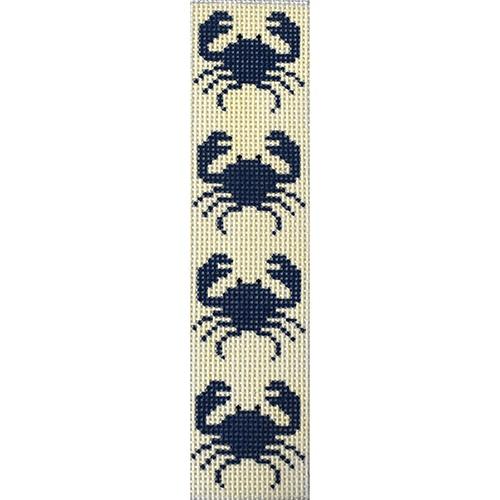 Exquisite Blue Crabs Bookmark - A Handpainted Delight