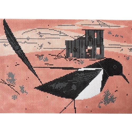 Enchanting Black Billed Magpie Needlepoint Canvas