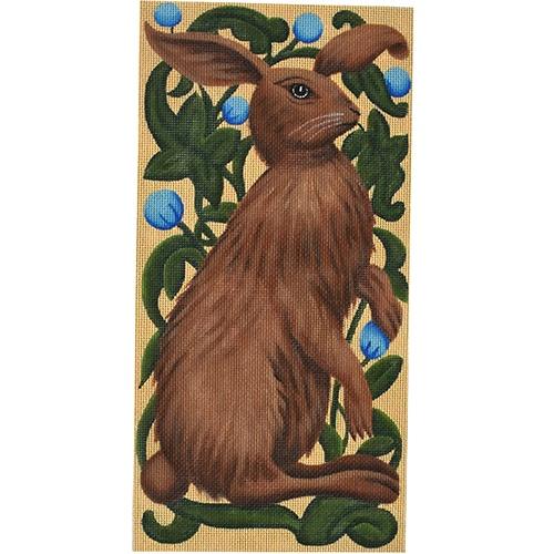 Charming Brown Rabbit Needlepoint Canvas