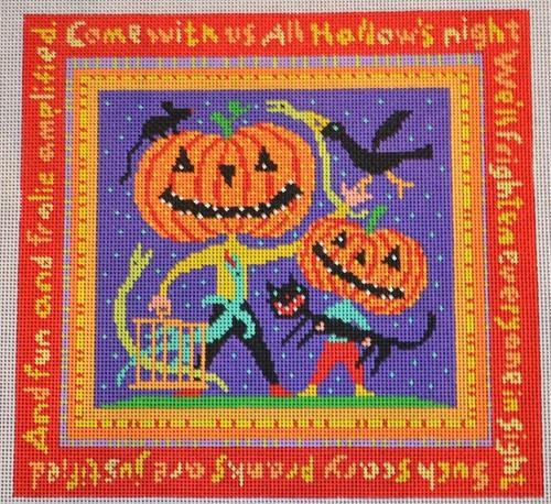 Enchanting All Hallows Night Needlepoint Canvas