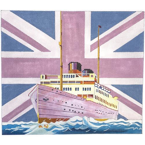 Enchanting British Ship Needlepoint Canvas