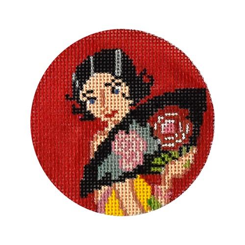 Gorgeous Art Deco Pauline Needlepoint Canvas