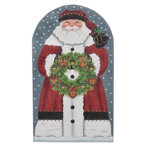 Enchanting Acorn Santa Dome Needlepoint Canvas