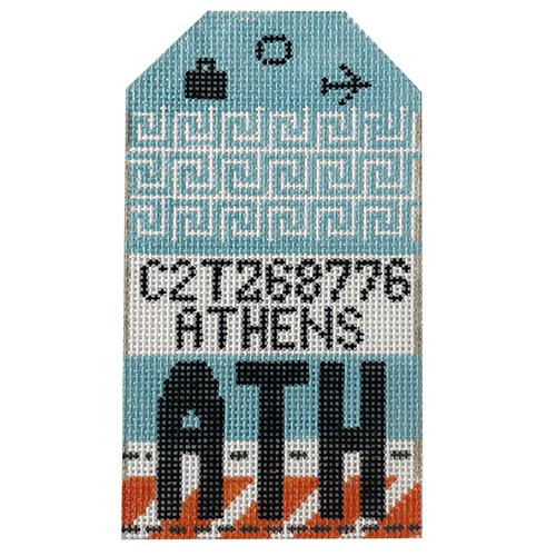 Gorgeous Athens ATH Retro Travel Tag - A Must - Have for Travel Lovers