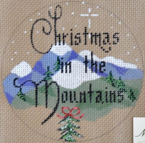 Enchanting Christmas in the Mountains Needlepoint Canvas