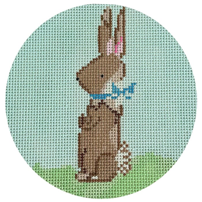 Charming Bunny 3 Round Needlepoint Canvas