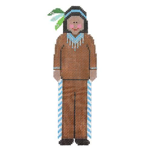 Adorable Cherokee Boy Embroidery Kit with Stitch Guide
