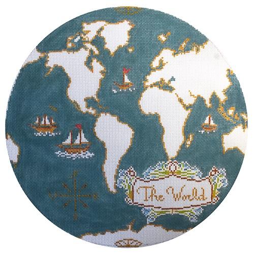 Gorgeous Dark Blue Atlas Pillow