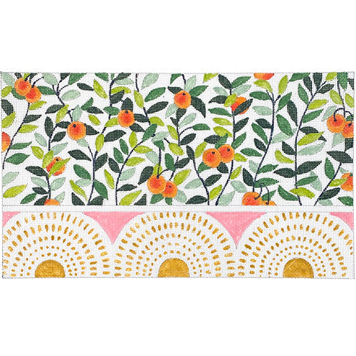 Exquisite Citrus Delight Clutch: A Handpainted Gem