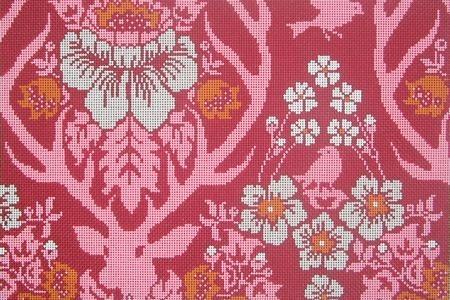 Gorgeous Antler Damask - Peony Needlepoint Canvas