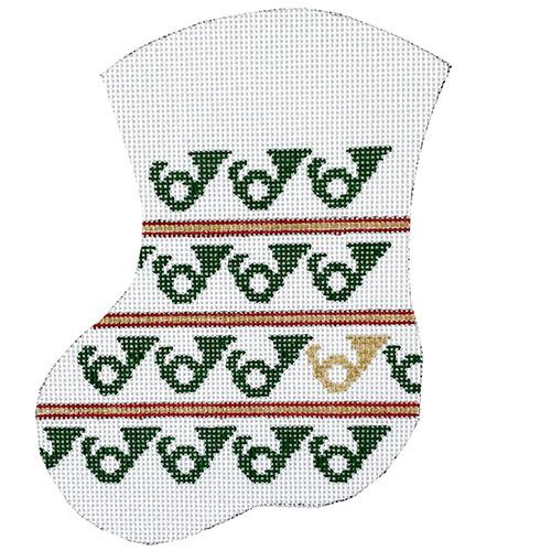 Charming Christmas Horns Mini Stocking
