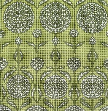 Exquisite Sage Chrysanthemum Needlepoint Canvas