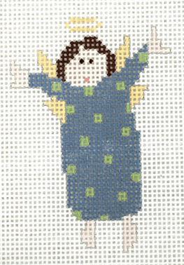 Enchanting Blue Angel Needlepoint Canvas