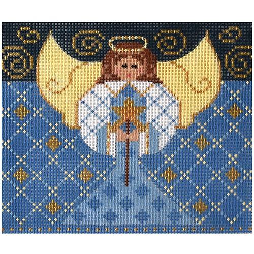 Enchanting Blue Angel Roll - Up Small Canvas