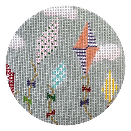 August Kites: Enchanting Handpainted Needlepoint Canvas