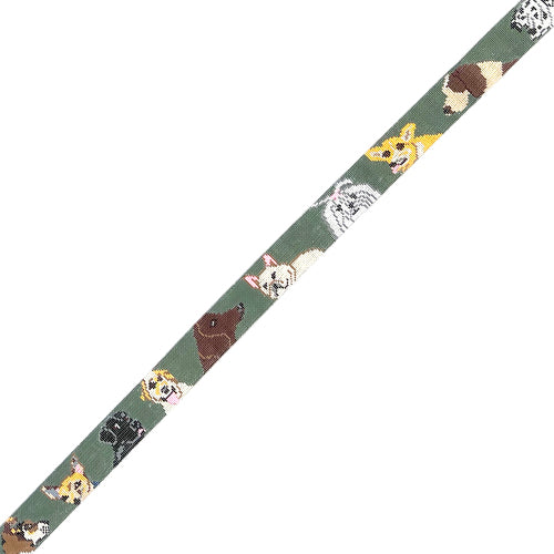 Gorgeous All - Breeds Dog Belt with Stunning Olive Green Background