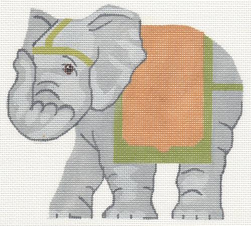 Exquisite Asian Elephant Needlepoint Canvas